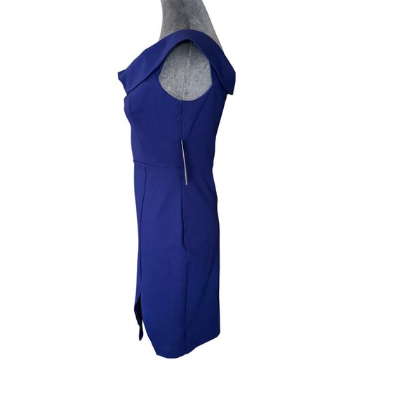 Lulus Womens Royal Blue Asymmetric Hem Cocktail Dress Size M NWT - Picture 3 of 6